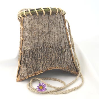 Ash bark purse - 10H x 10W x 6D