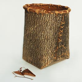 Ash Adirondack-style Trash Can - 16x10x12 $250