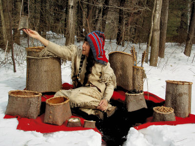 Jennifer Lee with an assortment of baskets